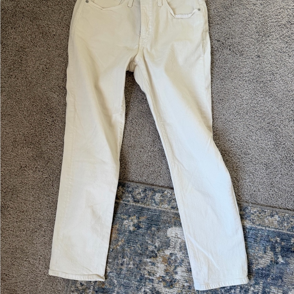 Madewell Off-White Straight-Leg Jeans